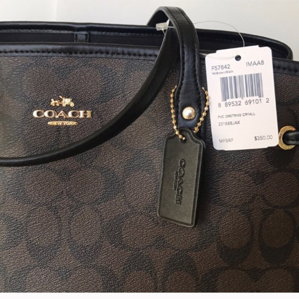 🆕🌷Coach carryalldrawstring tote shoulder bag - Picture 4 of 8